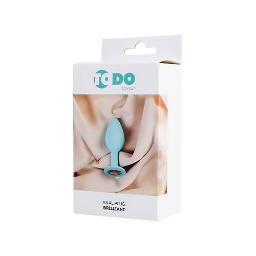 ToDo by RED Brilliant Anal Plug, silikon, mavi, 8 cm,  3 cm, 50 g