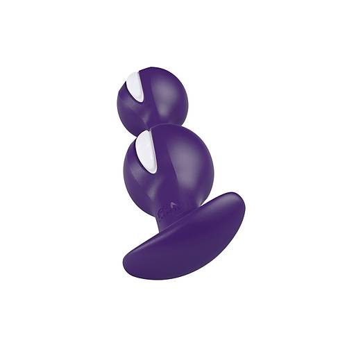 B BALLS Anal Plug, silikon, mor, 13 cm