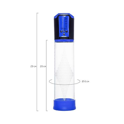 Sexus Men Expert Ragnar otomatik Penis Pompas, ABS plastik, Mavi, 29 cm