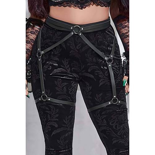 Seksi Deri Jartiyer Harness - APFT956
