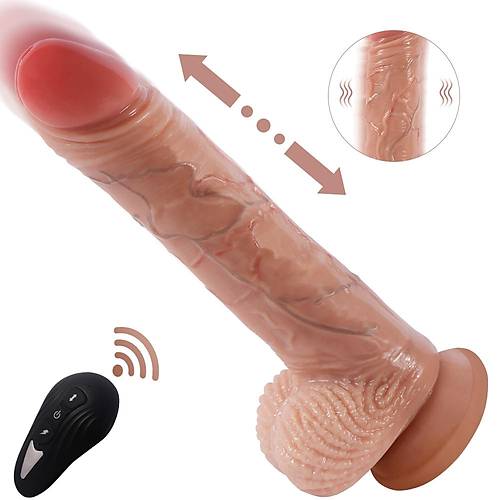 10 Titreimli USB arjl Gidip Gelmeli Vantuzlu Vibratr Penis