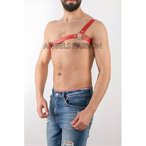 Tek Omuz Seksi Deri Erkek Harness - APFTM3