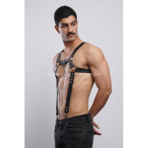 Erkek Gs Harness, Erkek Deri Pantolon Asks, Erkek Clubwear - APFTM23