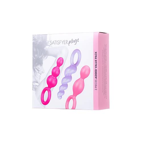 Satisfyer Booty Call (set of 3) Anal Plug Seti, silikon, eitli, 13,5 cm