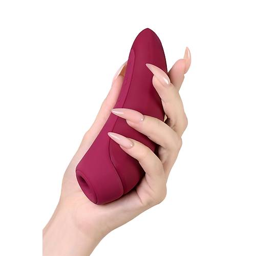 Satisfyer Curvy 1 Connect App Vakum Dalgas Klitoris Vibratr, silikon, krmz, 14,3 cm