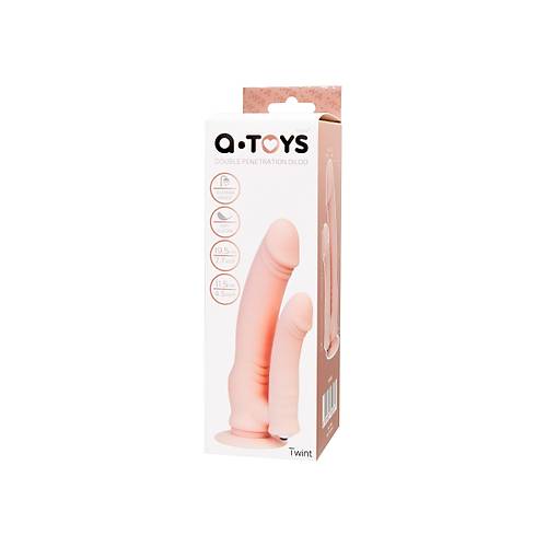 Gereki TOYFA A-Toys Twint yapay penis, silikon, plak, 19,5 cm