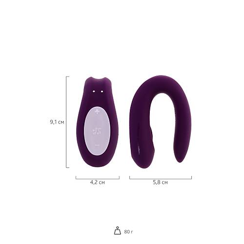 Satisfyer Double Joy Connect App Violet iftler in Vibratr, silikon, mor, 18 cm