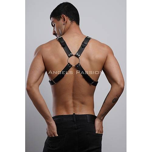 Halka Detayl X Gs Erkek Harness, Gmlek Kemeri, T-Shirt Kemeri, Clubwear - APFTM178