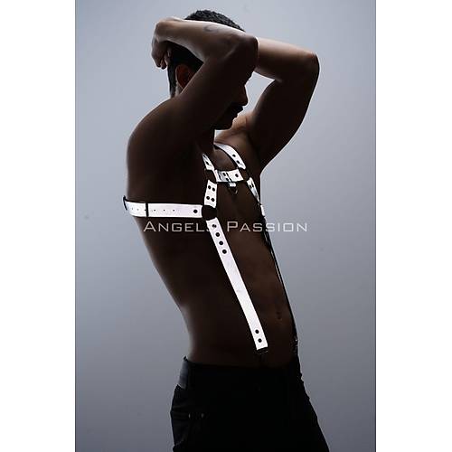 Reflektrl (Karanlkta Parlayan) Erkek Gs Harness, Reflektrl Pantolon Asks, Clubwear - APFTM23