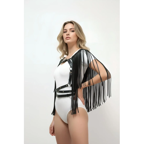 Siyah G���s Harness Deri P�sk�ll� Ayarlanabilir - APFT999