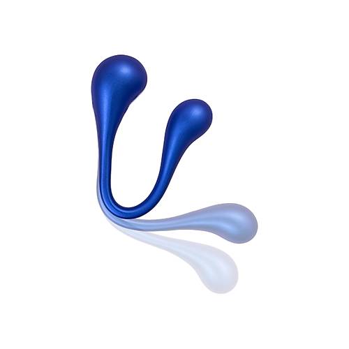 LEroina APP Inefy ok Fonksiyonlu Uygulama ve Kumanda Kontroll Silikon Vibratr  Mavi, 26,5 cm