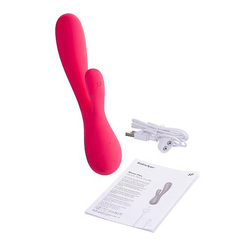 Satisfyer Mono Flex Connect App Red Vibratr, silikon, krmz, 20,4 cm