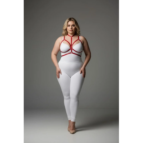 B�y�k Beden K�rm�z� Kad�n Lastik Harness Tak�m Ayarlanabilir ��k V�cut Aksesuar� - APFT143