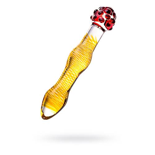 Sexus Glass ift Tarafl Cam Dildo, effaf, 18 cm