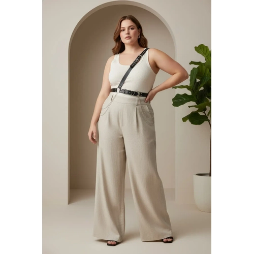 B�y�k Beden Siyah Kad�n Kemer Zincir Detayl� Body Harness Stil V�cut Aksesuar� - APFT813