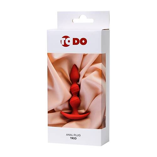 ToDo by RED Trio anal klf, silikon, krmz, 16 cm,  3,3 cm