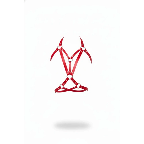 K�rm�z� Kad�n Kemer V�cut Aksesuar� Metal Halka Detayl� - APFT744
