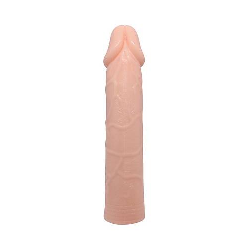 Big 6CM Dolgulu Realistik Penis Kılıfı Uzatmalı Prezervatif Dildo