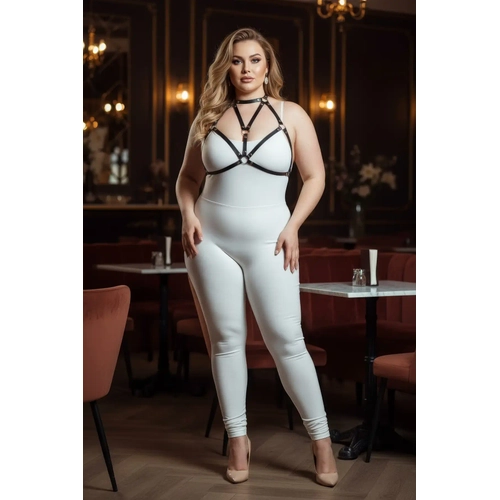 B�y�k Beden Siyah Kad�n Deri G���s Harness Fantazi Aksesuar� - APFT244