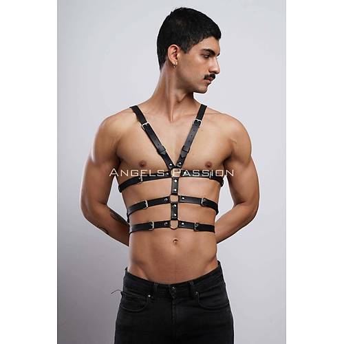 Erkek  Giyim Seksi Fantazi Giyim - Erkek Deri Fantazi Giyim - Seksi Erkek Deri Harness - APFTM38