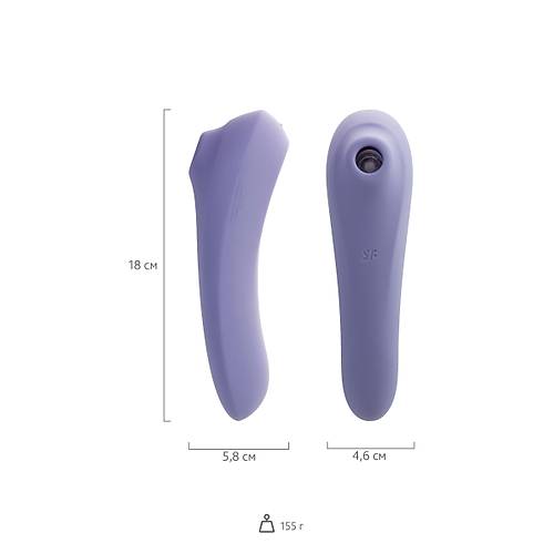 Satisfyer Dual Pleasure Vakum Dalgas Klitoral Vibratr, silikon, mor, 17.9 cm