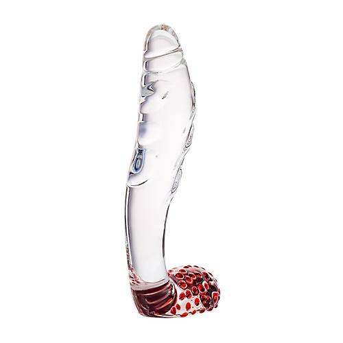 Gereki olmayan yapay penis Sexus Glass, cam, transparan, 17,5 cm