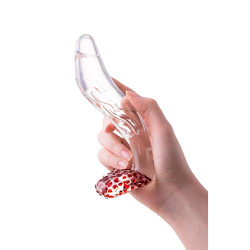 Gereki olmayan yapay penis Sexus Glass, cam, transparan, 17,5 cm