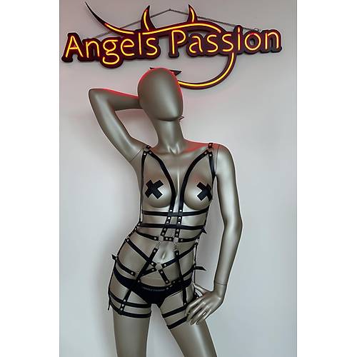 Fantazi Erotik  Giyim Deri Body Harness