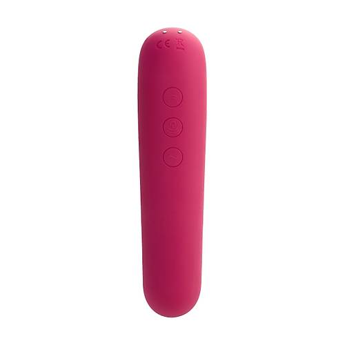 Satisfyer Dual Love Pink Vakum Klitoral Uyarıcı Vibratör, Silikon, Kırmızı, 16 cm