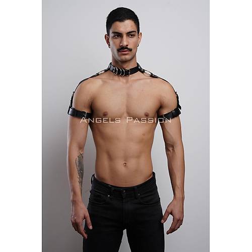 Kol - Boyun - ve Omuz Detaylı Şık Erkek Harness, Erkek Partywear - APFTM90