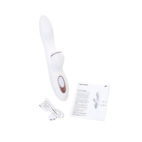 Satisfyer Pro + G-Spot Vakum Dalgal Tavan Vibratr, silikon, beyaz, 22 cm