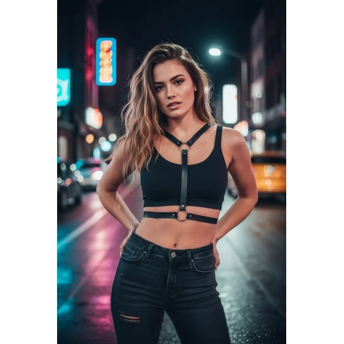 Siyah Kad�n Kemer O Halka Detayl� V�cut Aksesuar� - APFT599