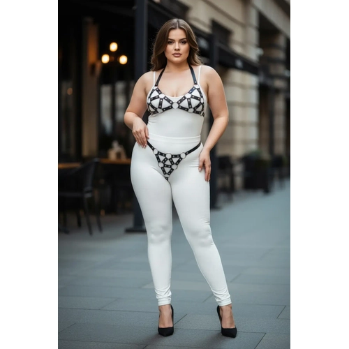 B�y�k Beden Siyah Kad�n Harness Tak�m Halka Detayl� Seksi Deri Fantezi Aksesuar - APFT422