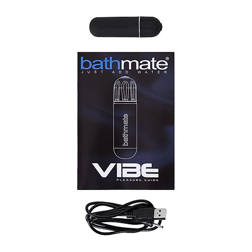 Bathmate Vibe Bullet Black, Şarj edilebilir, su geçirmez, plastik, siyah