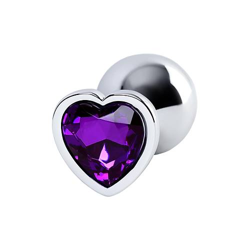 Metal by TOYFA Anal Plug, Metal, gm, mor kristalli, 8 cm,  3,4 cm, 85 g