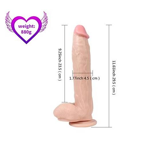 XS Blade Uzun Kaln Penis Et Dokusu Super Realistik Dildo 30 cm