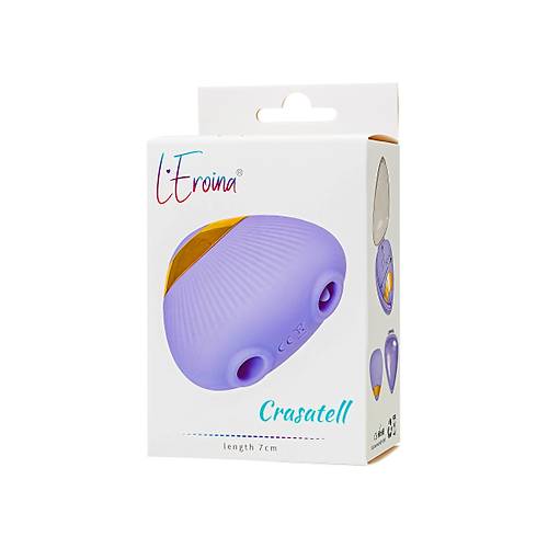 ok fonksiyonlu vibratr L'Eroina Crasatell, silikon, lila, 9,5 cm