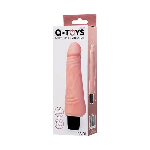 A-Toys by RED Stim Realistik Vibratr, TPE,Ten , 19,2 cm