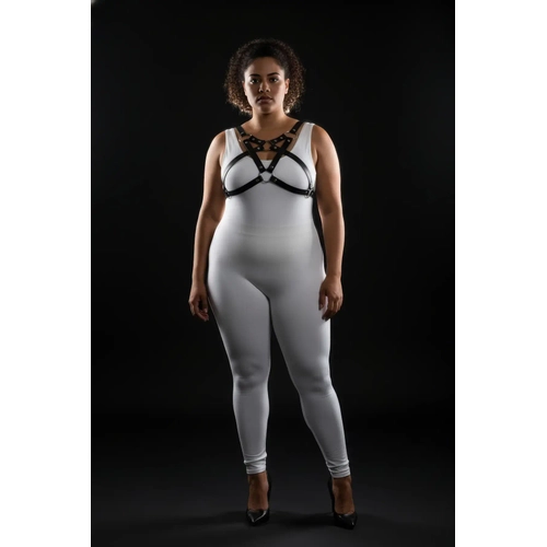 B�y�k Beden Siyah Kad�n Harness Tak�m Halka Detayl� ��k Fantezi Aksesuar - APFT1239