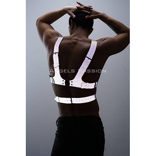 Reflektrl (Karanlkta Parlayan) Sert Gs Harness, Gay Harness Aksesuar, Gay Giyim - APFTM119