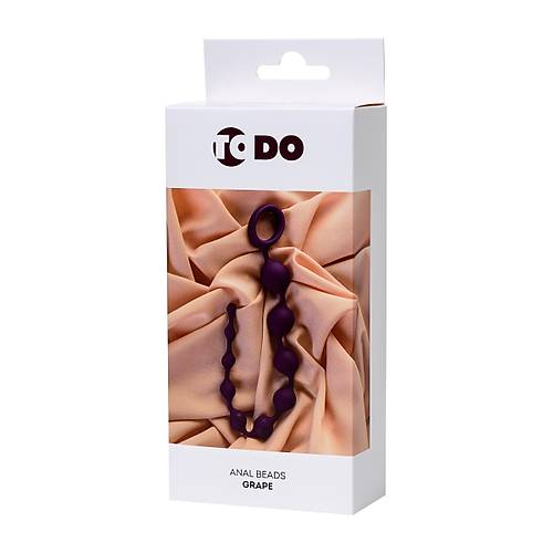 ToDo by RED Grape anal Zinciri, silikon, mor, 35 cm,  2,7 cm