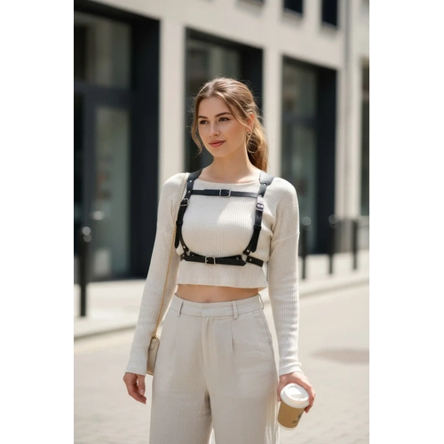 Siyah Kad�n Kemer Deri �oklu Tokal� G���s Detayl� - APFT1269