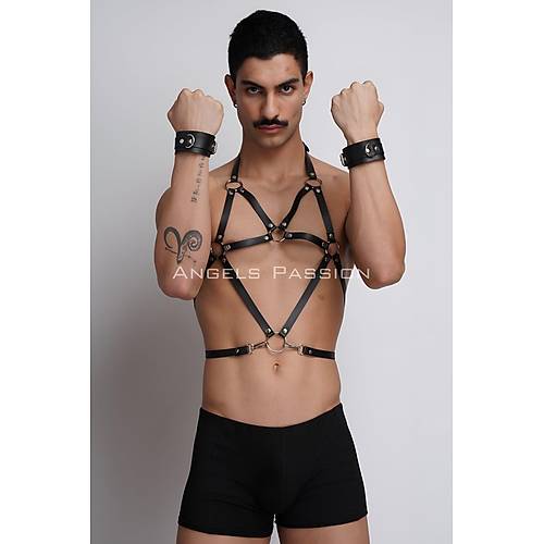 Erkek Deri Gs Harness, Erkek Fantazi Giyim, Erkek Parti Giyim - APFTM75