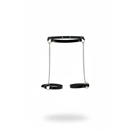 Siyah Jartiyer Harness Zincir Detayl� Bacak Aksesuar� - APFT775