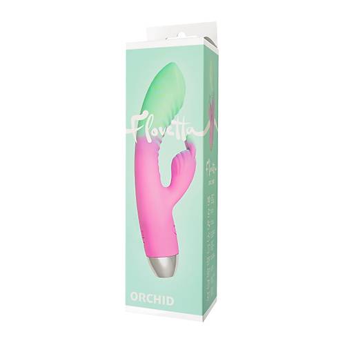 Flovetta Orchid G Noktas ve Klitoral Uyarc Silikon Vibratr  Mint Pembe, 21 cm