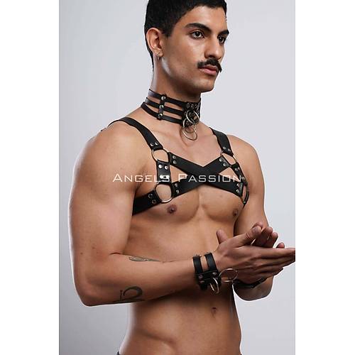 Gay Fantazi Giyim, Erkek Partywear, Tecnowear, Erkek Gs Harness- APFTM55