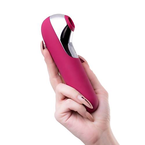 Satisfyer Dual Love Pink Vakum Klitoral Uyarc Vibratr, Silikon, Krmz, 16 cm