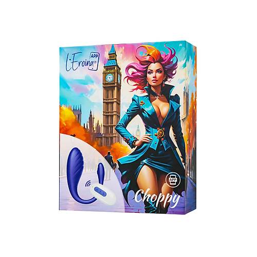 LEroina APP Choppy Uygulama ve Kumanda Kontroll Silikon Vibrasyonlu Yumurta  Mavi, 21 cm