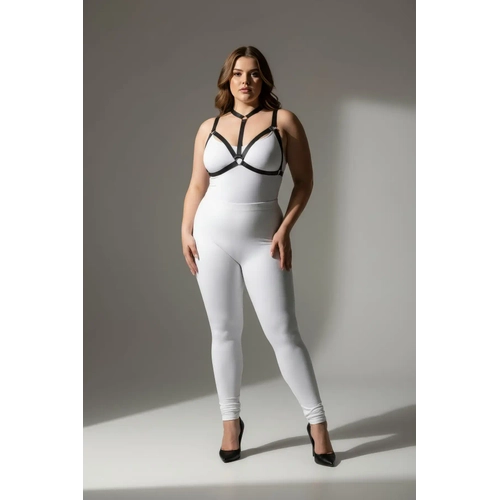 B�y�k Beden Siyah Kad�n Lastik Harness ��k V�cut Aksesuar� - APFT93