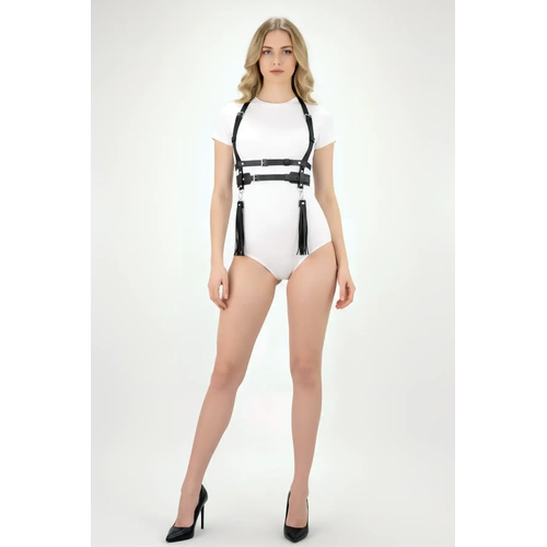 P�sk�l Detayl� Omuzdan Ask�l� Elbise �zeri ��k Deri Bel Korse Kemer APFT638